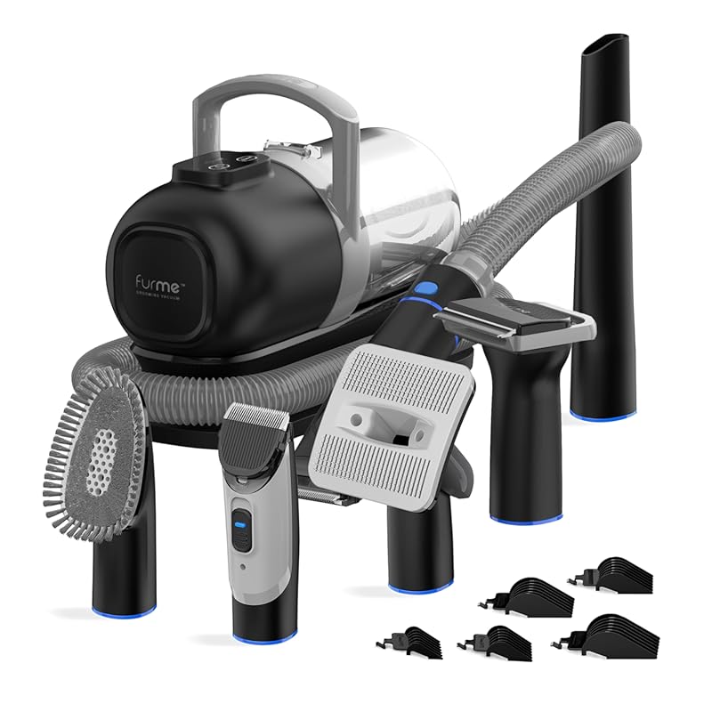 FurMe Pet Grooming Vacuum Kit for Dogs and Cats: Quiet, Safe Hair Remo