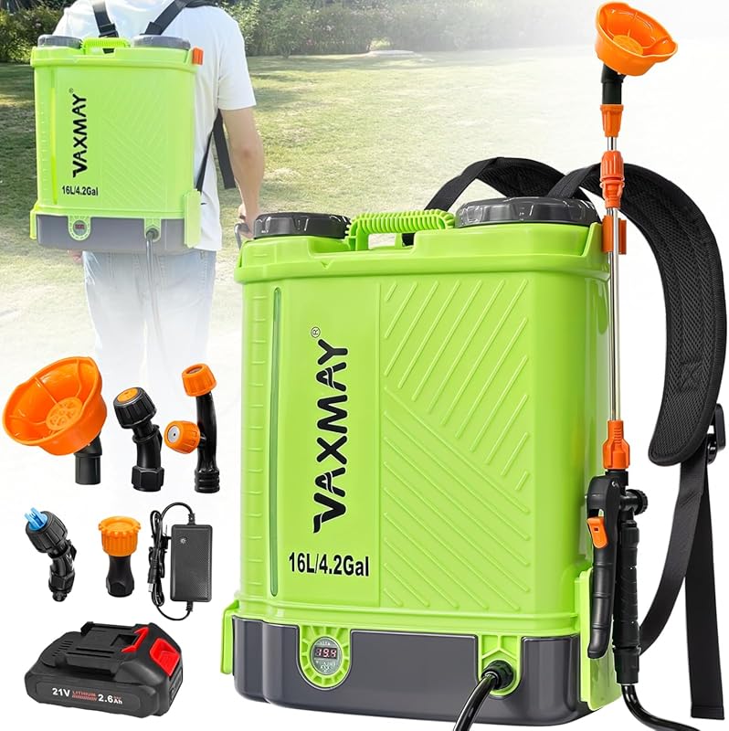 Battery-Powered 4-Gallon Backpack Sprayer with Makita 18V Compatibilit