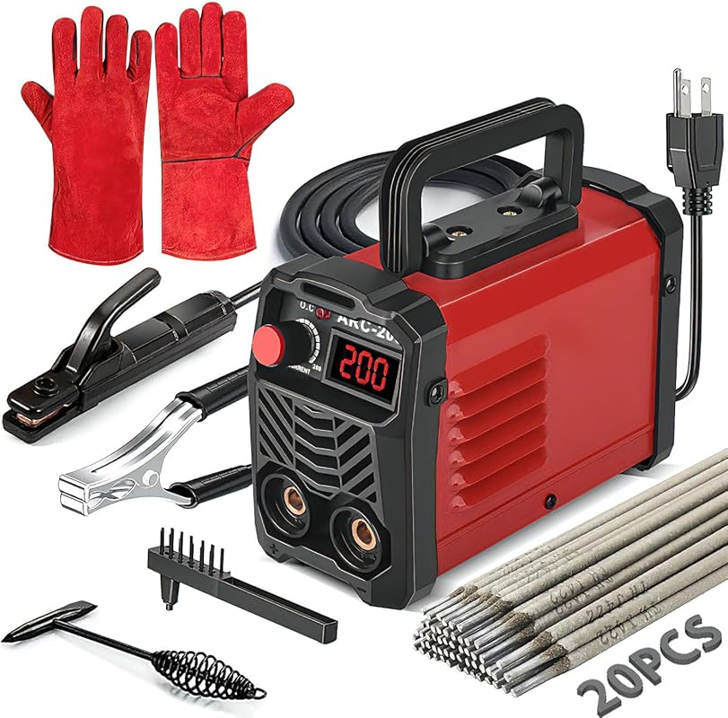 200Amp 20PCS Rods Stick Welder, Super MINI Portable Welding Machine, I