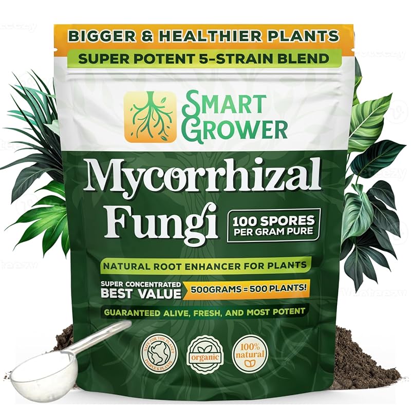 Mycorrhizal Fungi Organic Root Enhancer – 5-Strain Blend for Gardens,