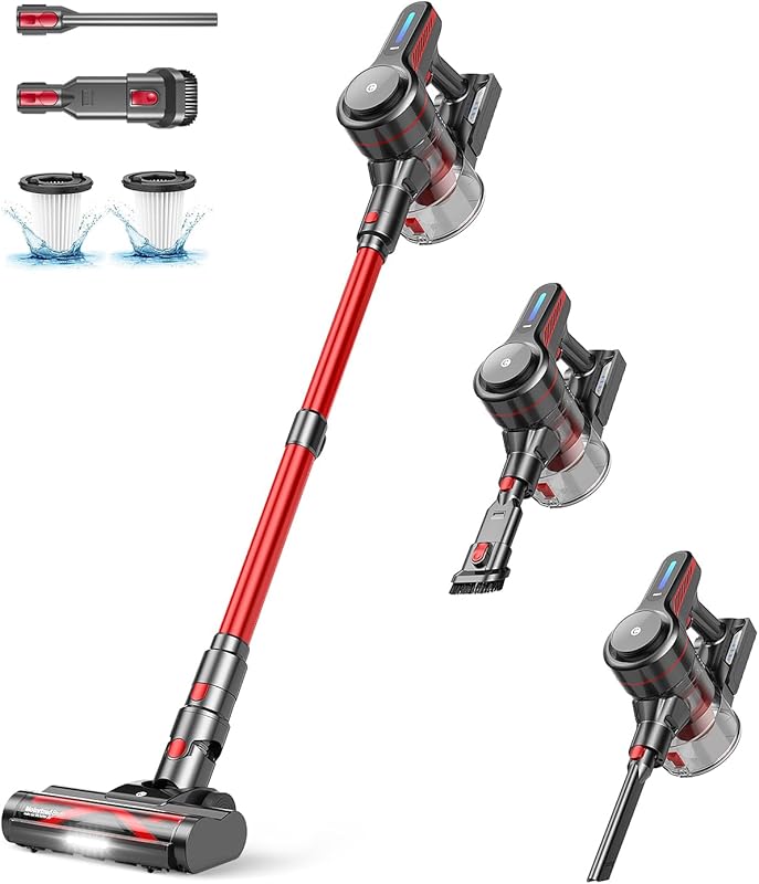 Lightweight Cordless Stick Vacuum with 45-Minute Battery and Large Dus