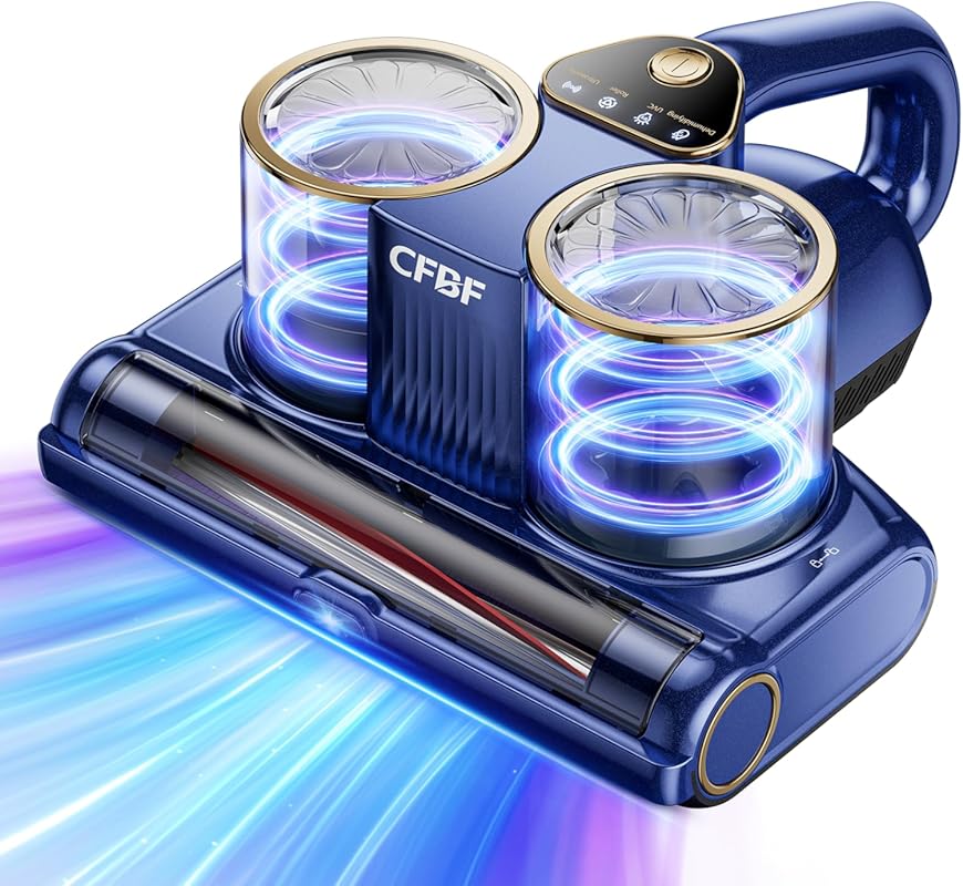 Mattress Vacuum: 16kPa Suction, 253.7nm UV-C, Ultrasonic, High Heating
