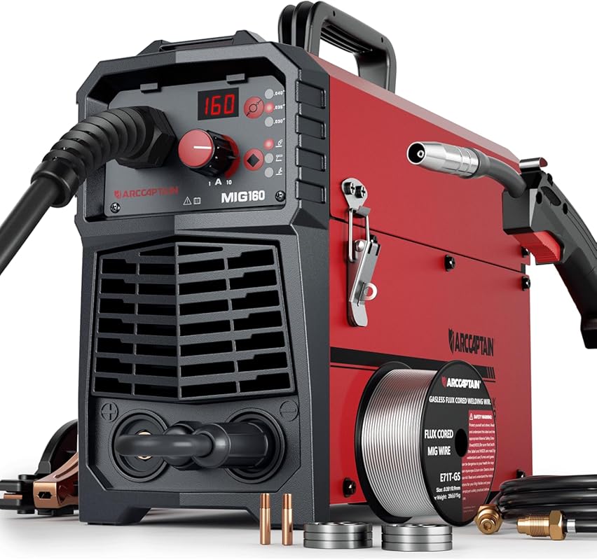 ARCCAPTAIN 160A MIG welder with dual voltage and multi-process welding