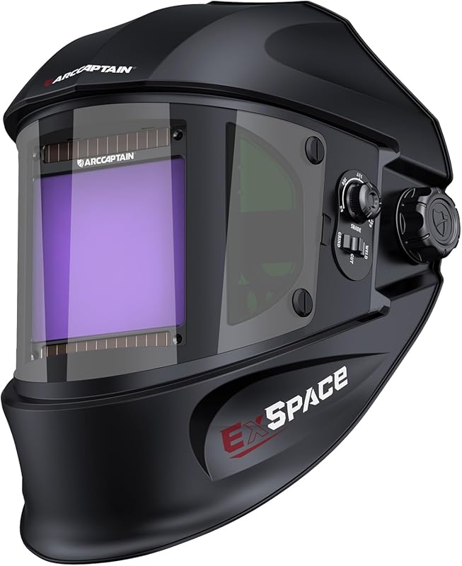 ARCCAPTAIN Auto Darkening Welding Helmet with Side View, 180° Panorami