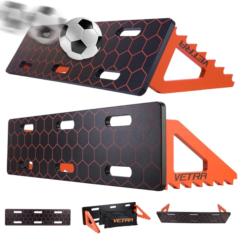 Vetra Soccer Rebounder Board with 2 Sandbags – Adjustable, Durable Tra