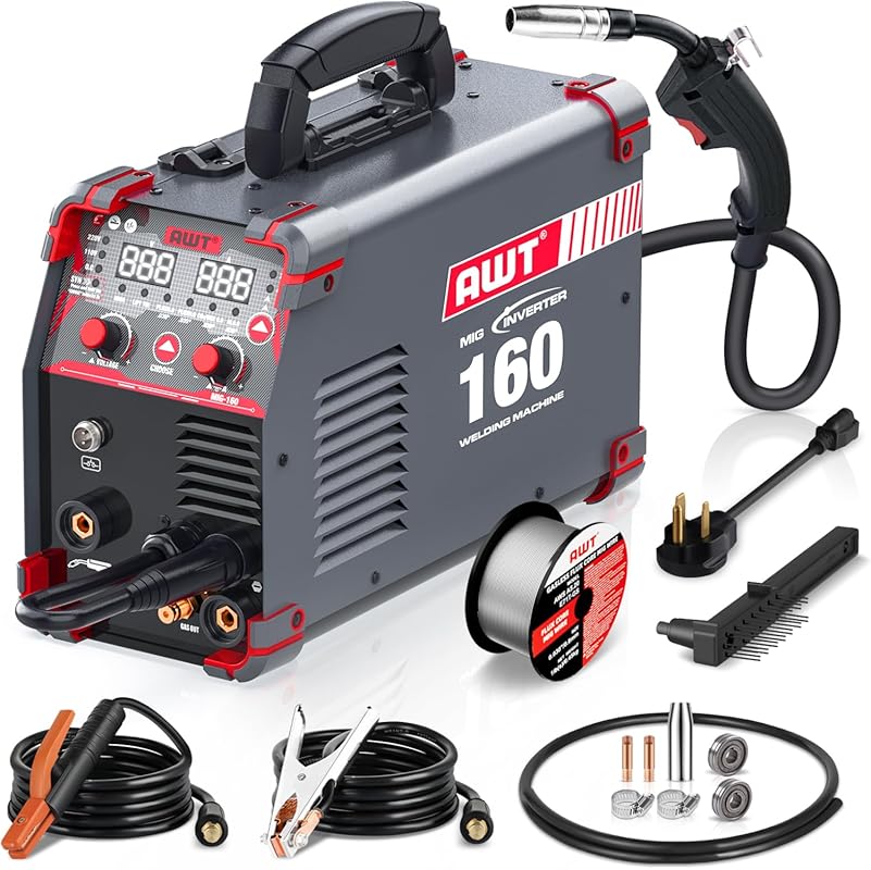 AWT Simplified Aluminum 160A 6-in-1 Multi-Process Welding Machine for 
