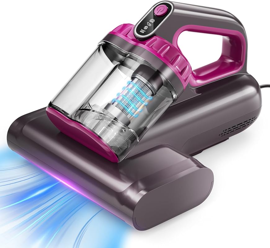 Mattress Vacuum: 273nm UV-C, 145°F Heat, 17kPa Suction, 80000 RPM Brus