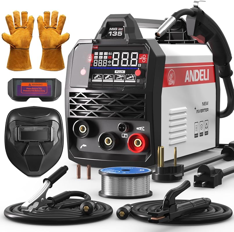 ANDELI 135A MIG Welder,Upgraded 110V/220V 3-in