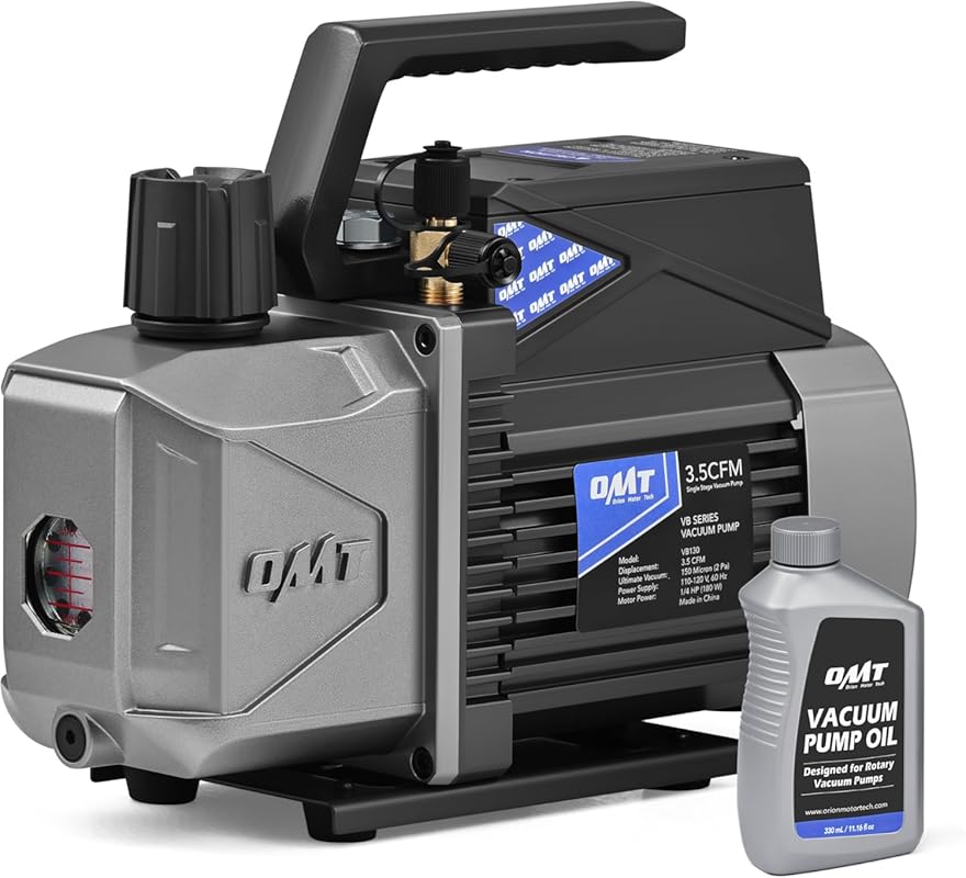 Orion Motor Tech A2L 3.5 CFM Vacuum Pump for R1234yf R32 R134a R22 R41