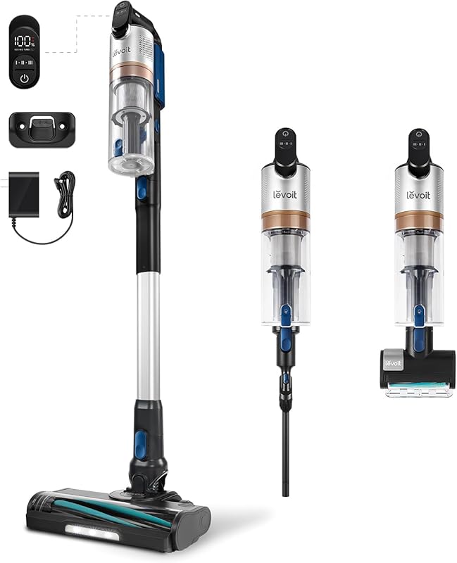 LEVOIT LVAC-300 Cordless Vacuum: HEPA, Tangle-Resistant, 60 Min, Light