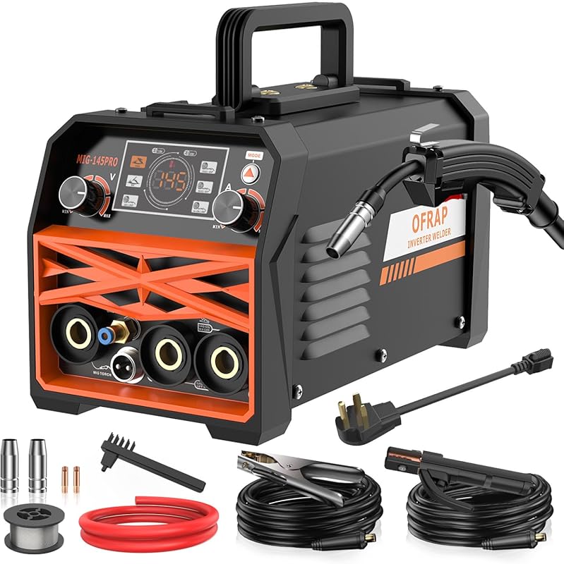 145A MIG welder with dual voltage and multi-process welding functions