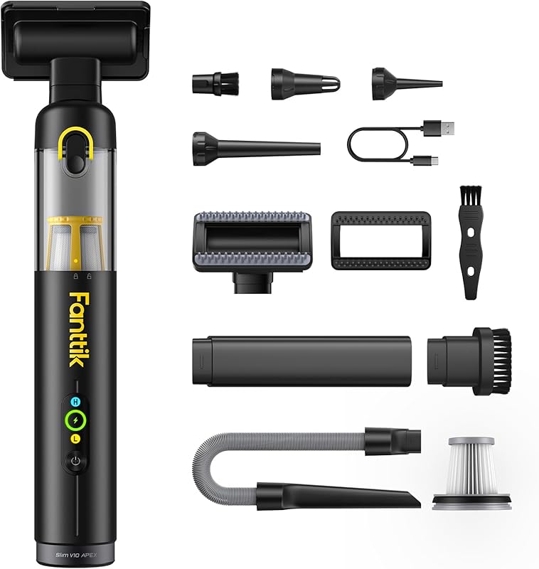 Fanttik Slim V10 APEX Cordless Vacuum with 19kPa Suction, Digital Disp