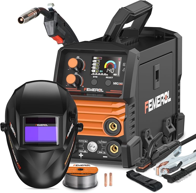 140A 3 in 1 MIG Welder,Flux Core, MIG/Lift TIG/Stick Welding Machine 1