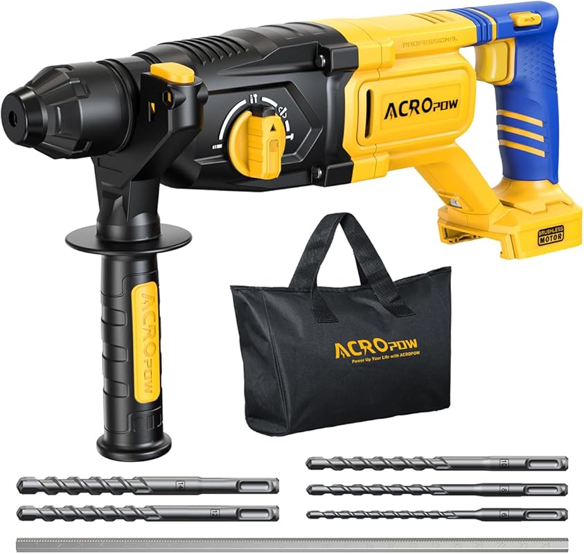SDS-Plus cordless rotary hammer drill with brushless motor, safety clu