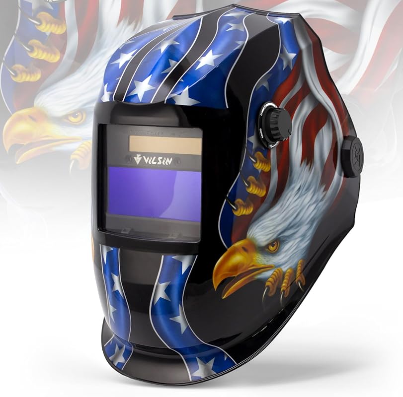 VILSIN True Color Auto-Darkening Welding Helmet with Solar Power and W