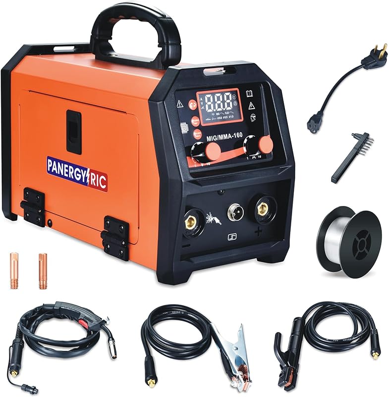 160A 3-in-1 Dual Voltage MIG Welder with Gasless, Stick, and Lift TIG 