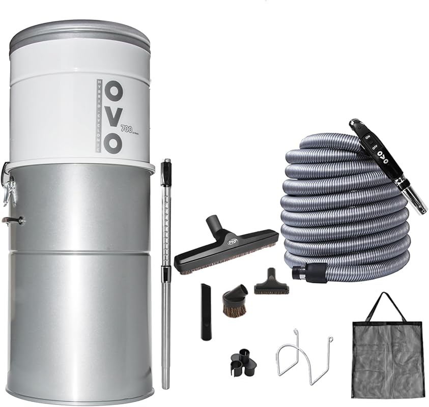 OVO 700 Airwatts Heavy Duty Central Vacuum with Hybrid Filtration, 35L