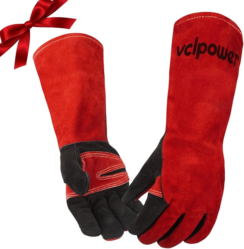 16-inch heat-resistant leather welding gloves for auto body work