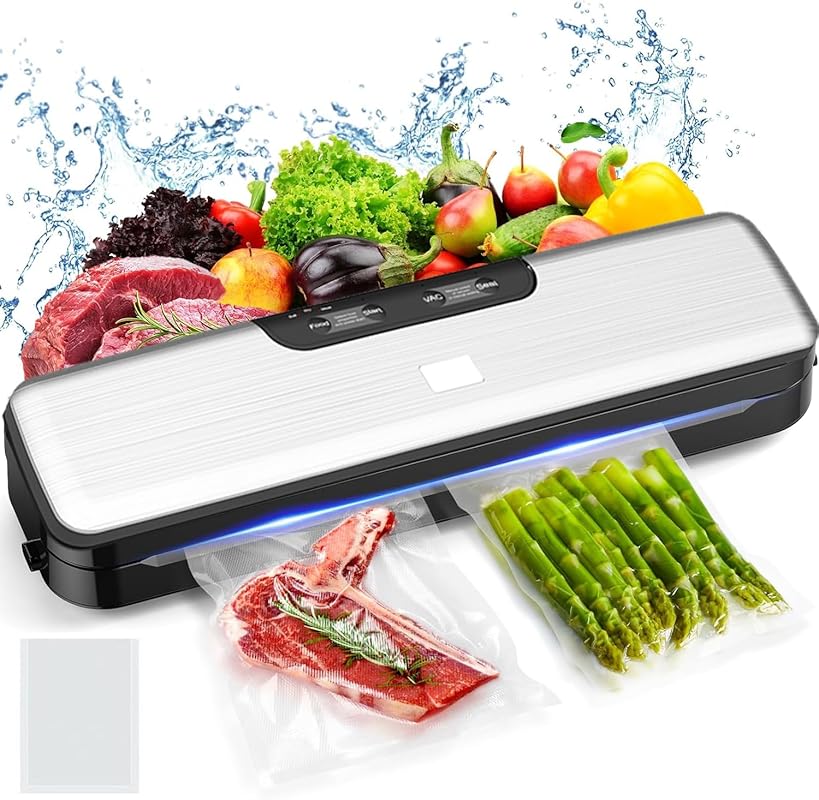 Compact Food Saver Vacuum Sealer: 100 Consecutive Seals, 5mm Wire, 5 M