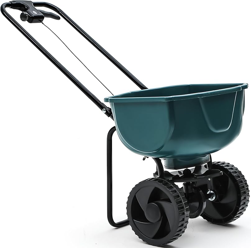 YITAMOTOR 60 lb Walk Behind Lawn and Garden Spreader for Seeds and Fer