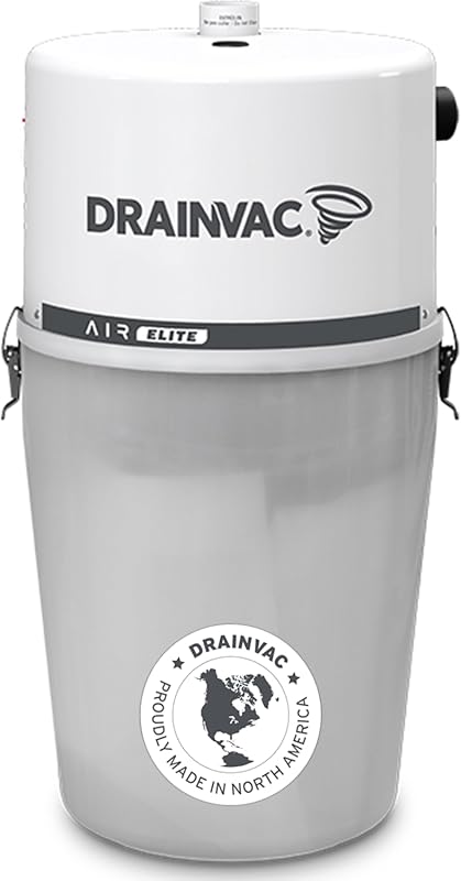 Drainvac Air Elite 750 Central Vacuum: Dual Filtration, 41L Dust Bin, 