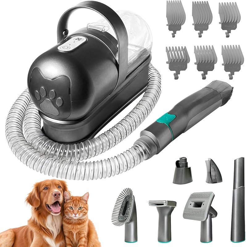 Uproot Cleaner Pro Pet Grooming Vacuum: 99% Hair Removal Suction, 7-in