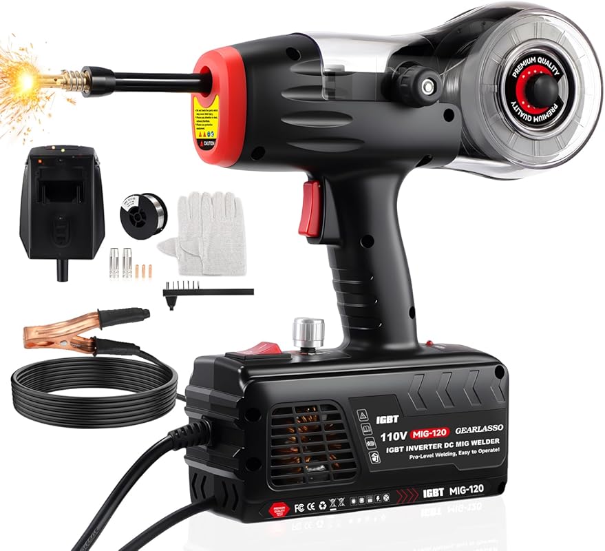 Handheld 110V Flux Core MIG Welder – 20-120A Portable Gasless Welding