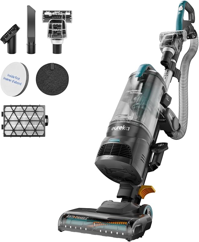 Eureka FlexReach Plus Bagless Upright Vacuum: Lift-Up, Flooring Sensor