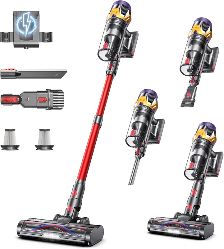 Cordless Stick Vacuum 55KPA 650W 70Mins Hurricane Mode Self-Standing A
