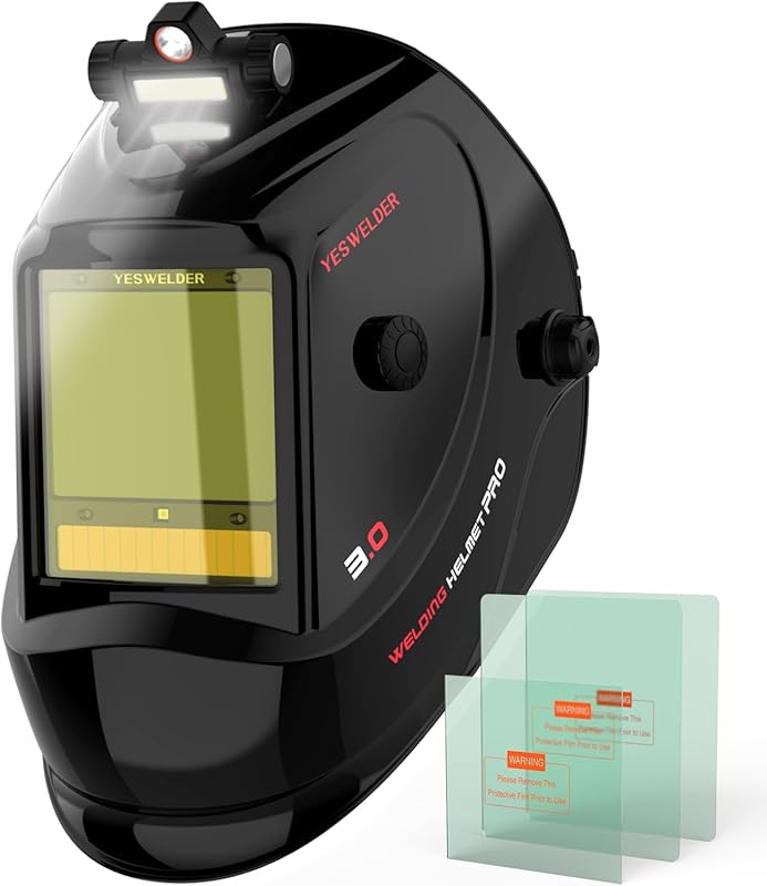 YESWELDER Intelligent Auto Darkening Welding Helmet with LED, True Col