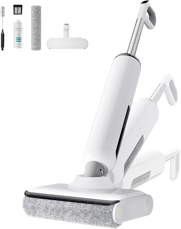 Cordless Wet Dry Vacuum Mop Combo for Hardwood Floors with Self-Cleani