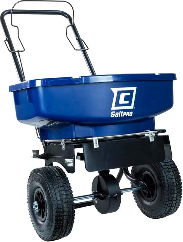 Chapin 80-Pound SaltPro Walk-Behind Broadcast Spreader with Spiked Aug