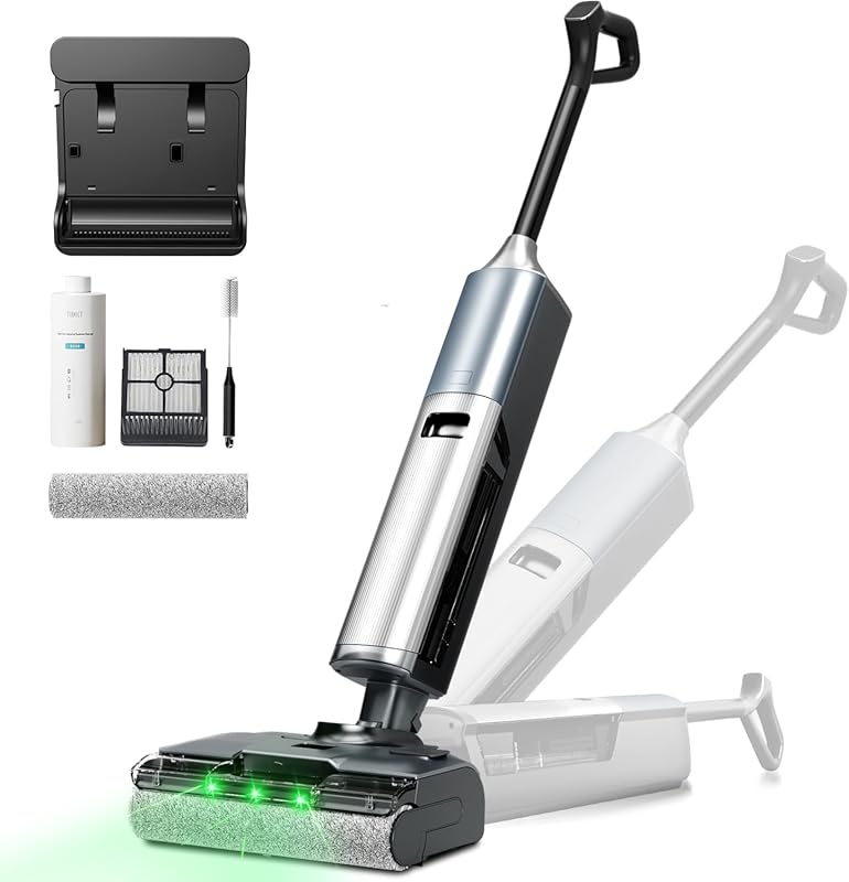 Cordless All-in-One Vacuum Mop Combo with Self-Cleaning, 45kPa Suction