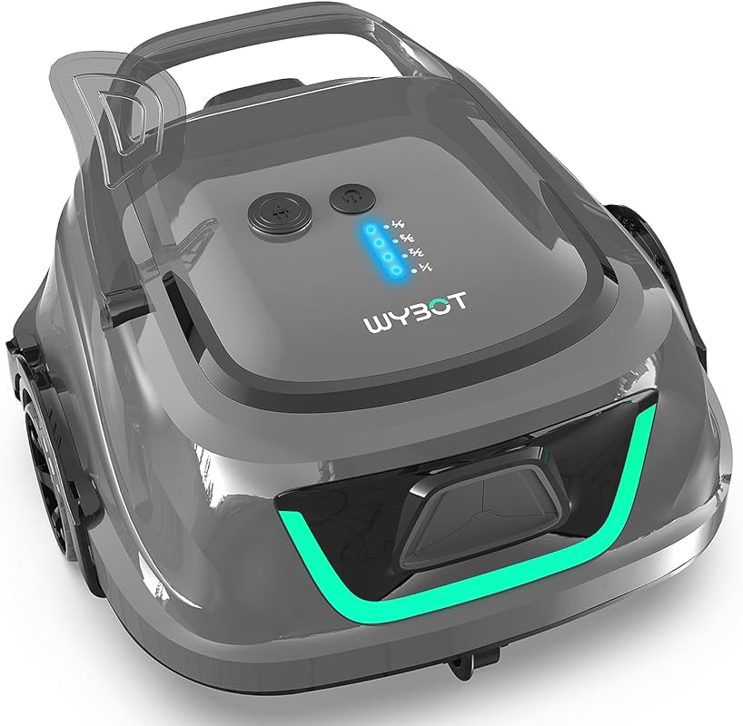 WYBOT A1 Robotic Pool Vacuum with Dual Filtration, 120min Runtime for