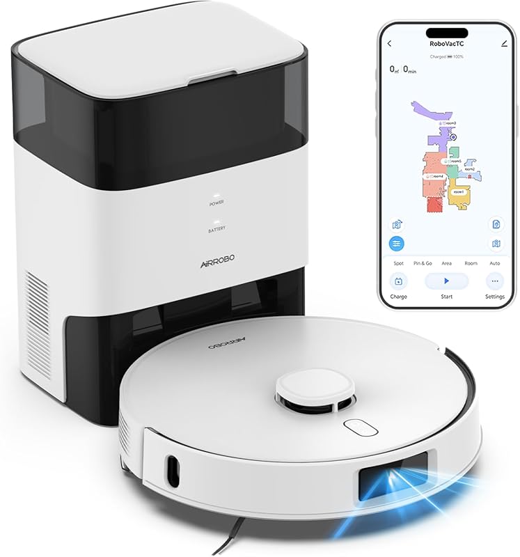 AIRROBO T30+ Robot Vacuum with 75-Day Self-Emptying Base