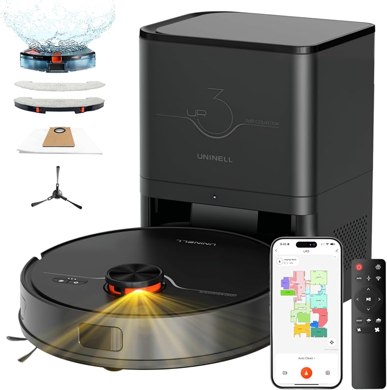 Robot Vacuum and Mop Combo: Self-Emptying, 7000Pa LiDAR Navigation, 18