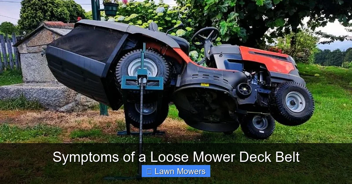 Symptoms of a Loose Mower Deck Belt