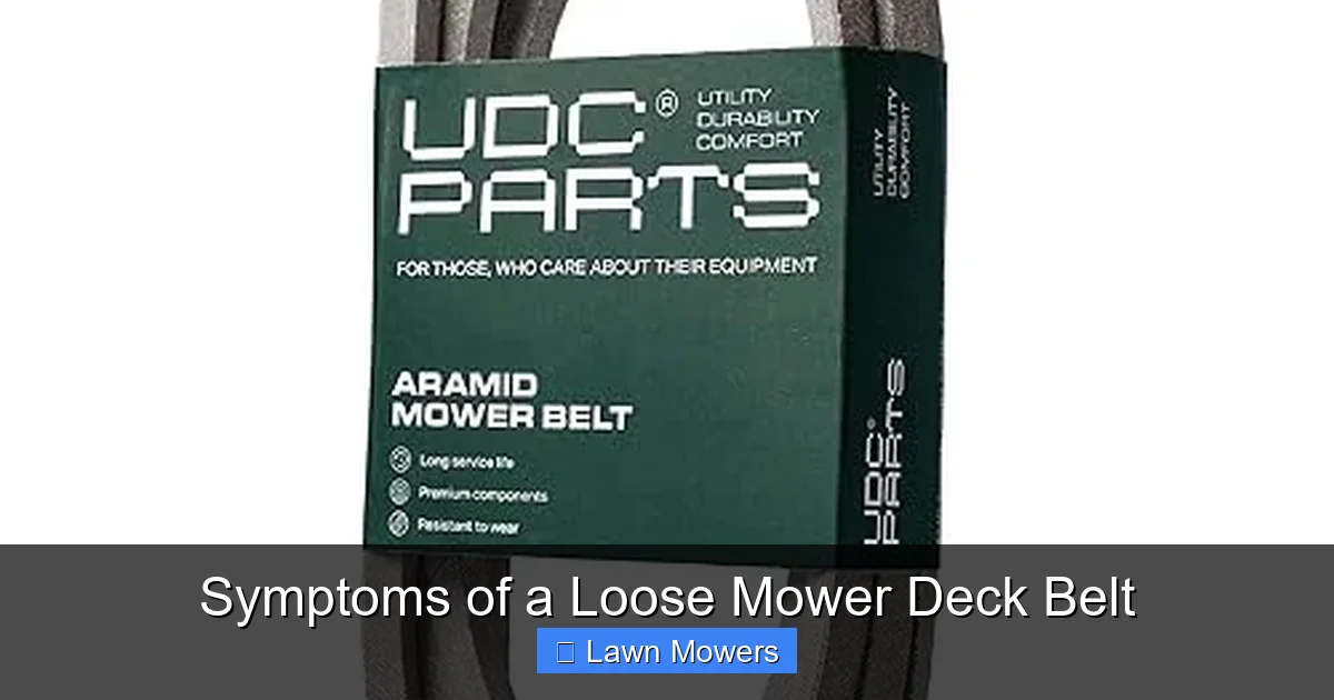 Symptoms of a Loose Mower Deck Belt