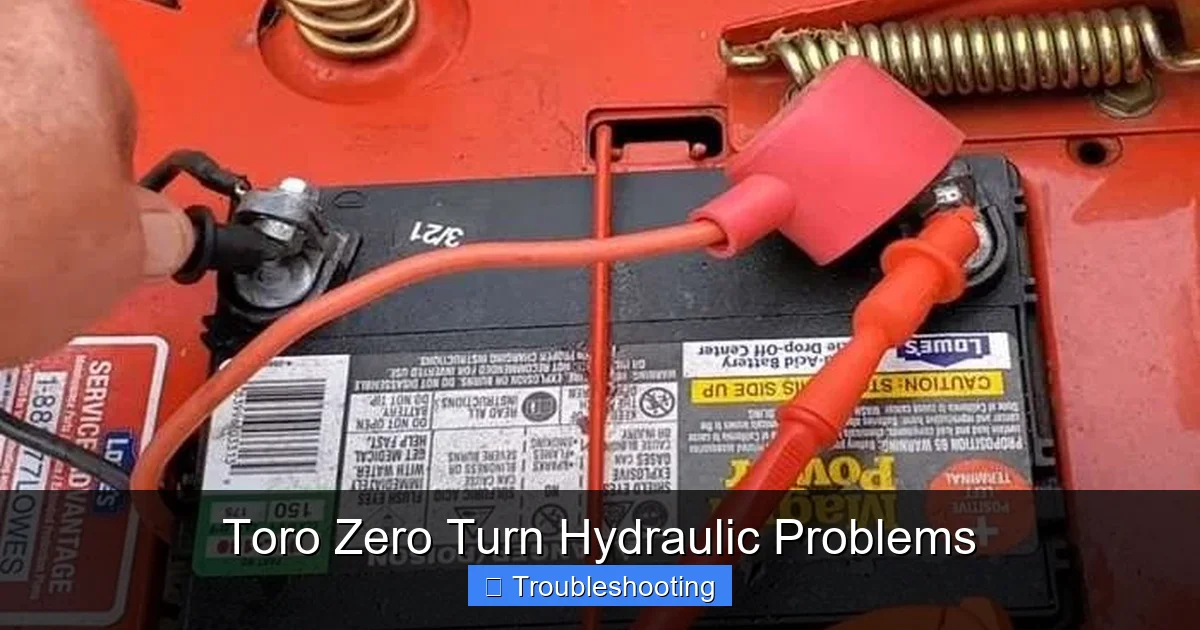 Toro Zero Turn Hydraulic Problems