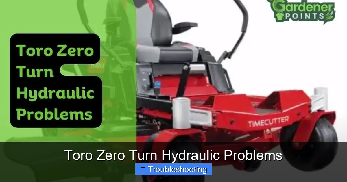 Toro Zero Turn Hydraulic Problems