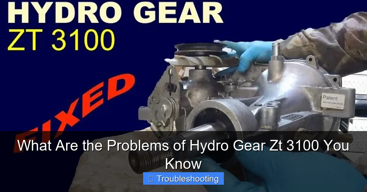 What Are the Problems of Hydro Gear Zt 3100 You Know