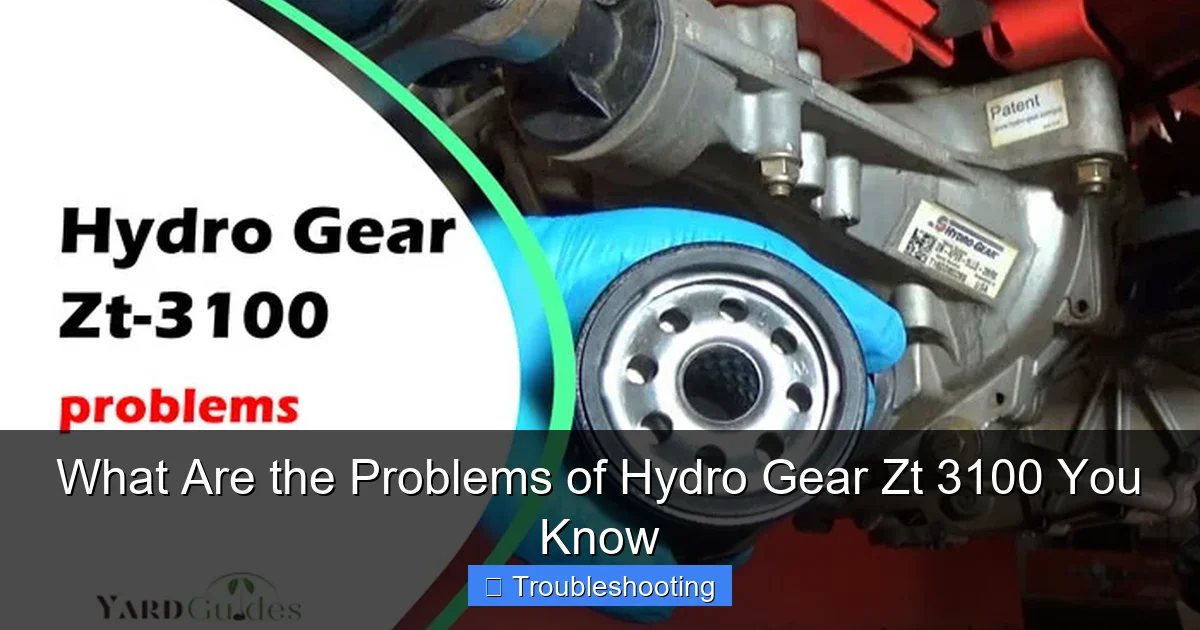 What Are the Problems of Hydro Gear Zt 3100 You Know