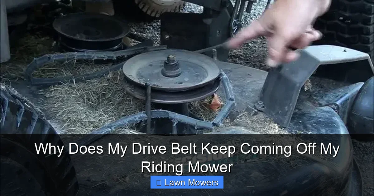Why Does My Drive Belt Keep Coming Off My Riding Mower