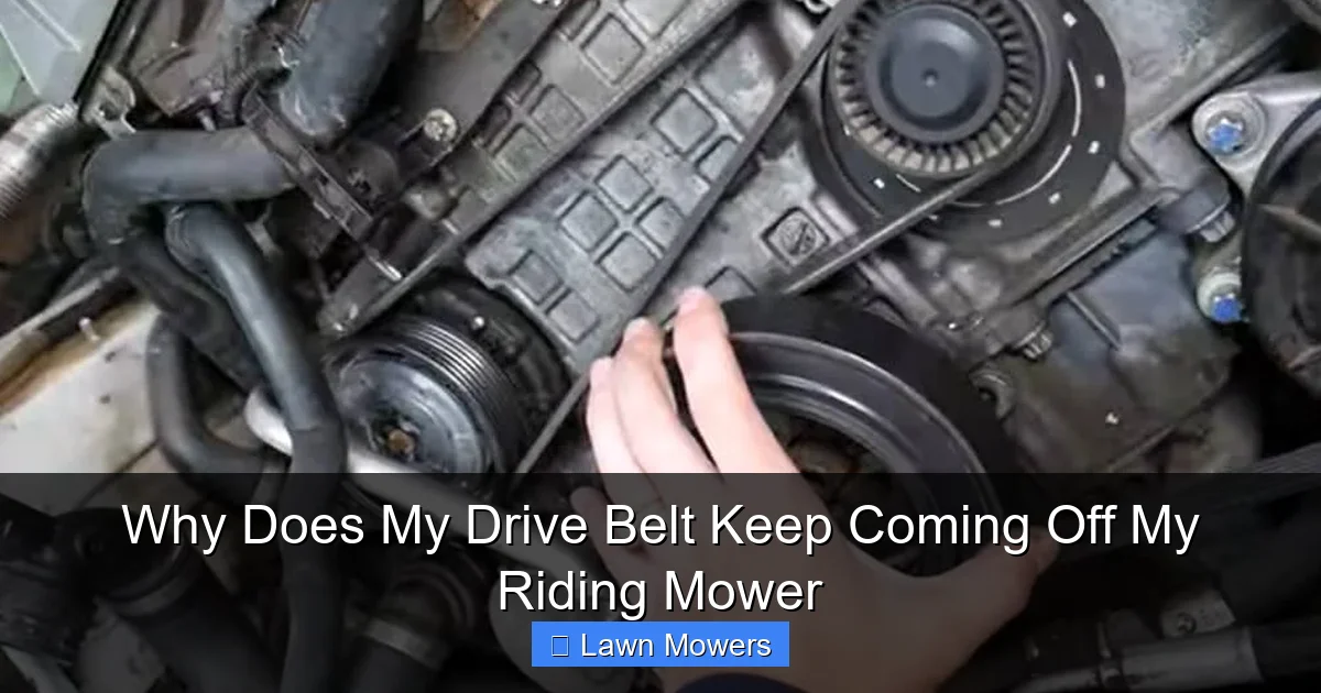 Why Does My Drive Belt Keep Coming Off My Riding Mower