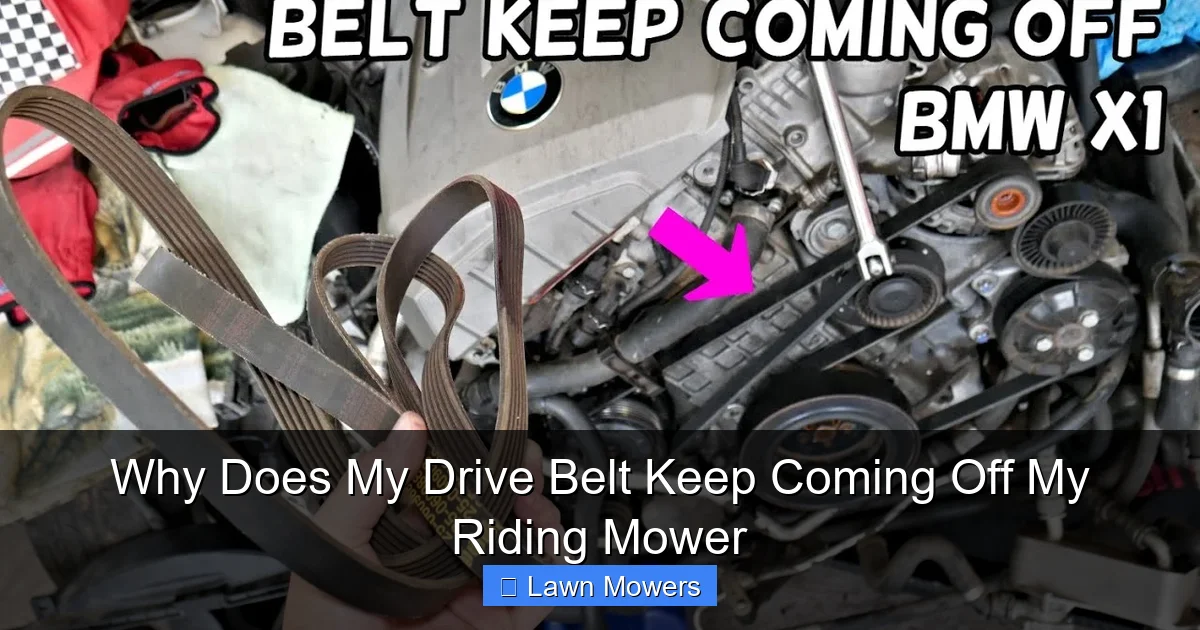 Why Does My Drive Belt Keep Coming Off My Riding Mower