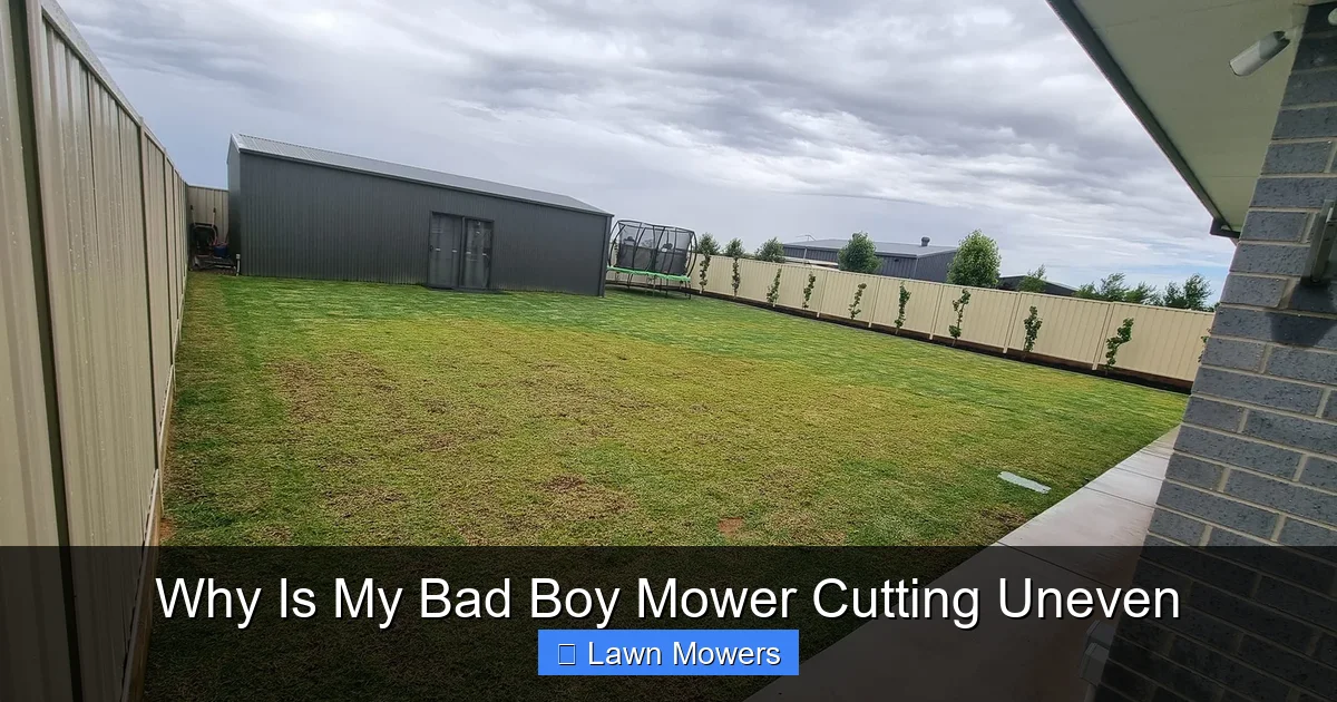 Why Is My Bad Boy Mower Cutting Uneven