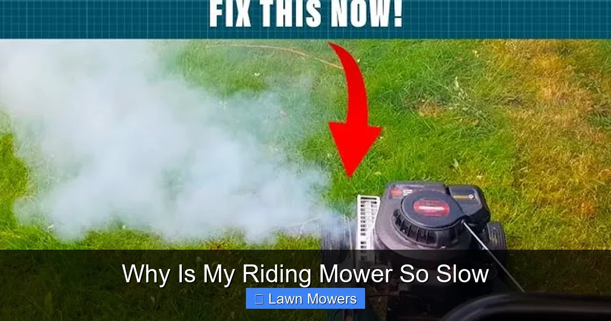 Why Is My Riding Mower So Slow