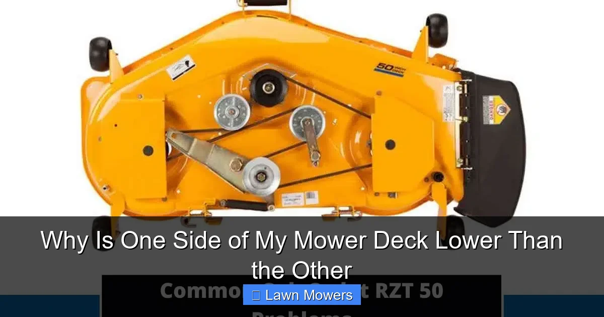 Why Is One Side of My Mower Deck Lower Than the Other