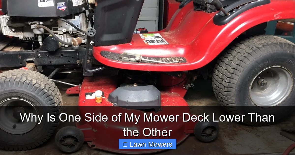 Why Is One Side of My Mower Deck Lower Than the Other