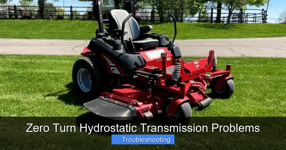 Zero Turn Hydrostatic Transmission Problems